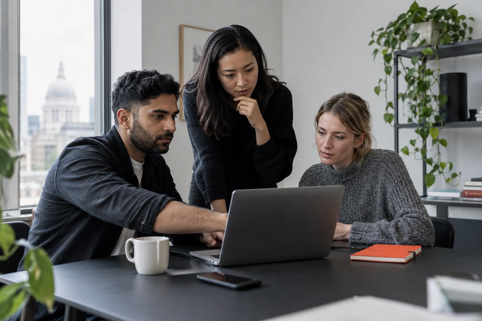 Illustrative product team conducting a software evaluation