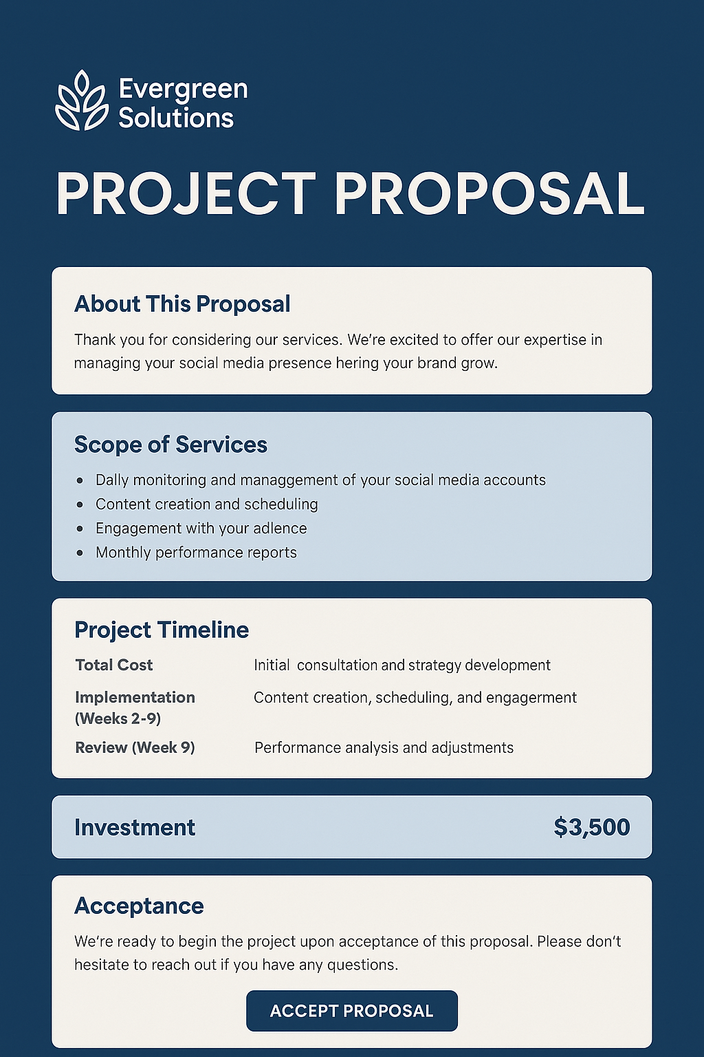 Consulting Services Proposal